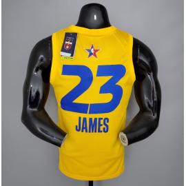 Camiseta 2021 James#23 All-Star Yellow