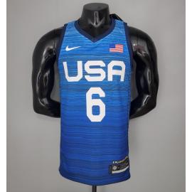 Camiseta 2021 Olympic Games LILLARD#6 USA Team Blue