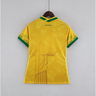 Camiseta Brasil Classic Yellow mujer 2022
