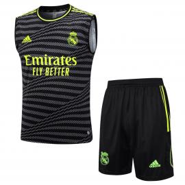 Camiseta Sin Mangas Real Madrid CF Pre-Match Negro 23/24 + Pantalones