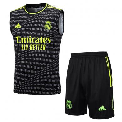 Camiseta Sin Mangas Real Madrid CF Pre-Match Negro 23/24 + Pantalones