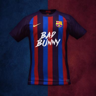 Camiseta BARCELONA Edición Limitada de BAD BUNNY la 1a equipación masculina del FC