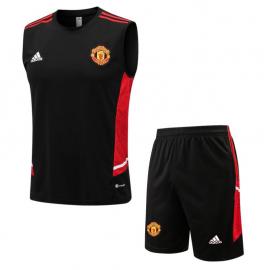 Camiseta De Fútbol Sin Mangas Manchester United 22-23 + Pantalone