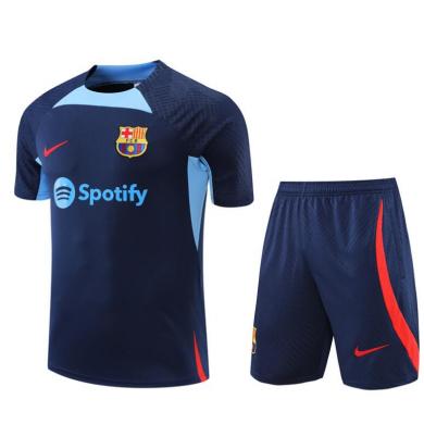 Camiseta FC Barcelona Pre-Match 22/23 Azul + Pantalones