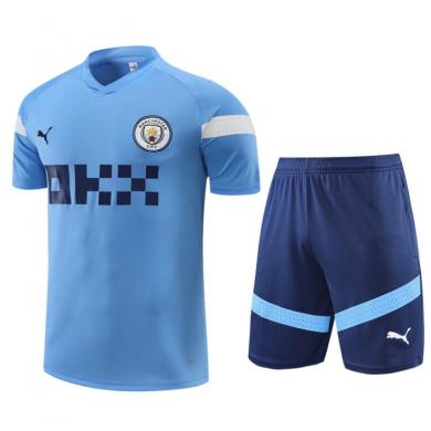 Camiseta Manchester City Pre-Match 22/23 Azul + Pantalones