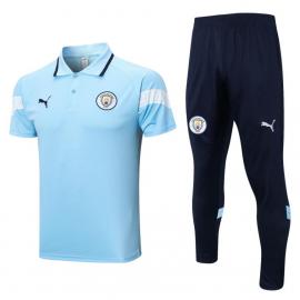 Polo MANCHESTER CITY Pre-Match 23/24 Azul celeste + Pantalones