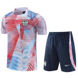 Camiseta Barcelona FC Pre-Match 23/24 Blanco + Pantalones