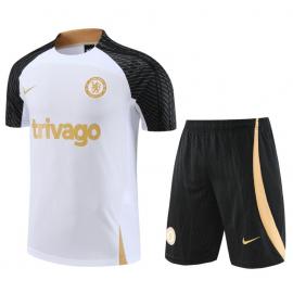 Camiseta Chelsea FC Pre-Match 23/24 Blanco + Pantalones