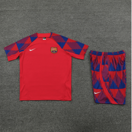 Camiseta FC Barcelona Pre-Match 23/24 Rojo + Pantalones