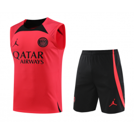 Camiseta Sin Mangas FC Paris Saint-Germain Pre-Match 23/24 Rojo + Pantalones