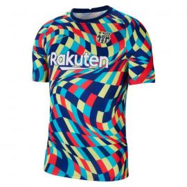 Camiseta De Calentamiento Fc Barcelona 2020/2021 Azul