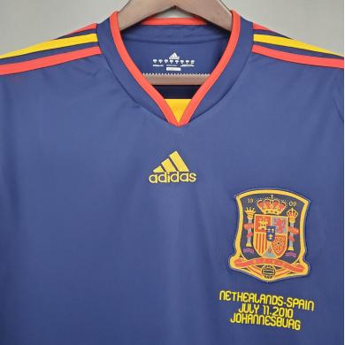 Camiseta Retro España Segunda Equipación 2010 Manga Larga