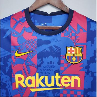 Camiseta Del Barcelona Para La Champions 2021-22 Niño