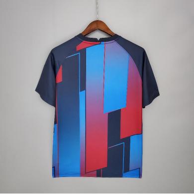 Camiseta Barcelona Entrenamiento 21/22 - Azul Rojo