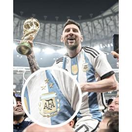 Camiseta Argentina Primera Equipación Authentic World Cup 2022 3 Estrellas