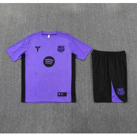 Camiseta Barcelona Colaboración 25/26 (Hombre/Niño) Púrpura + Pantalones Barata