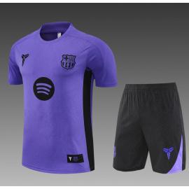 Camiseta Barcelona Colaboración 25/26 (Hombre/Niño) Púrpura + Pantalones Barata