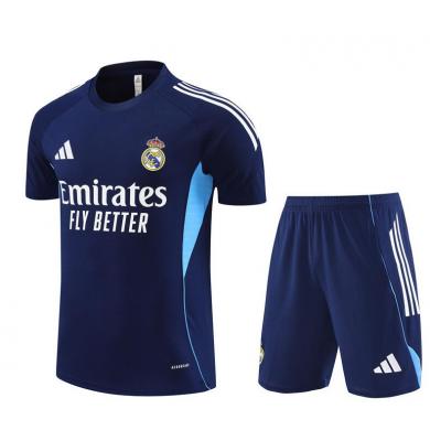 Camiseta Real Madrid (Hombre/Niño) Pre-Match 25/26 Azul Marino + Pantalones Barata