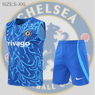 Camiseta De Fútbol Sin Mangas Chelsea Pre-match 22-23 + Pantalones