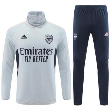 Sudadera Entrenamiento FC Arsenal Gris Claro Cuello alto 22/23