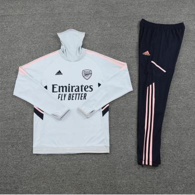 Sudadera Entrenamiento FC Arsenal Gris Claro Cuello alto 22/23