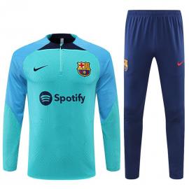 Sudadera Entrenamiento FC Barcelona Azul Claro 22/23 Niño