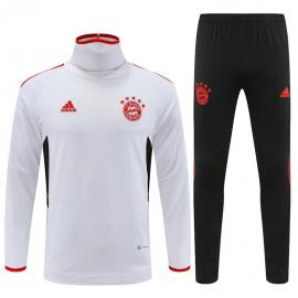 Sudadera Entrenamiento FC Bávaro Blanco Cuello Alto 22/23 Niño