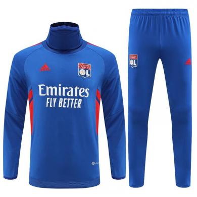 Sudadera Entrenamiento FC Lyon Azul Elegante 22/23 Niño