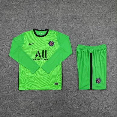 Camiseta París Saint-germain Portero Verde Manga Larga 2021