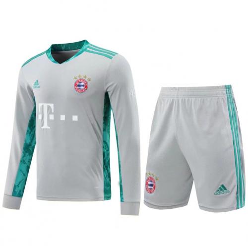 Camiseta Bayern Munich Portero 2020-2021 Manga Larga Azul