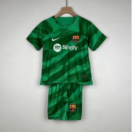 Camiseta Portero Barcelona Verde 23/24 Niño