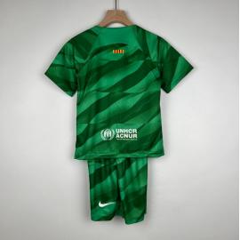 Camiseta Portero Barcelona Verde 23/24 Niño