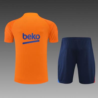 Camiseta 22/23 Barcelona Entreno Equipacion Manga Corta Naranja