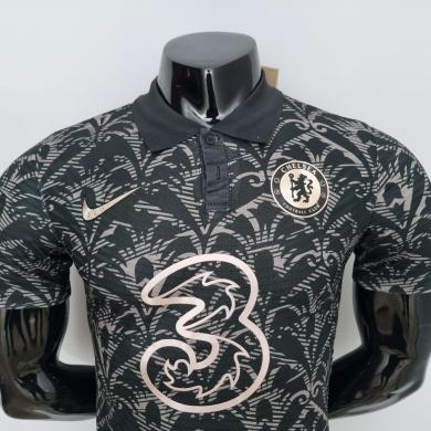 Camiseta 22/23 Chelsea Clásica Negra Dorada