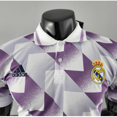 POLO 22/23 REAL MADRID MORADO Y BLANCO