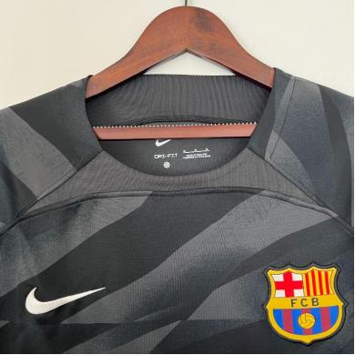 Camiseta Barcelona Fc Portero Negra 2023-2024 ML