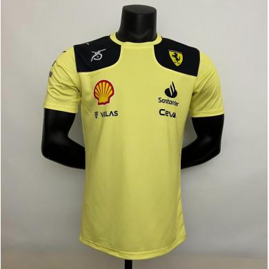 Camiseta Del Equipo Scuderia Ferrari Amarillo 2023