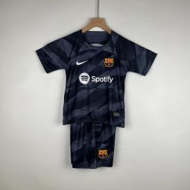 Camiseta Barcelona Fc Portero Negra 2023-2024 Niño