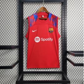 Camiseta Sin Mangas Barcelona Pre-Match Rojo 23/24