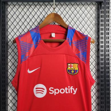 Camiseta Sin Mangas Barcelona Pre-Match Rojo 23/24