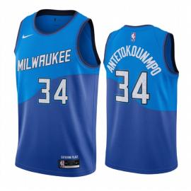 Camiseta Giannis Antetokounmpo Milwaukee Bucks 2020/21 City Edition