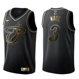 Camiseta Dwyane Wade Miami Heat Black/Gold